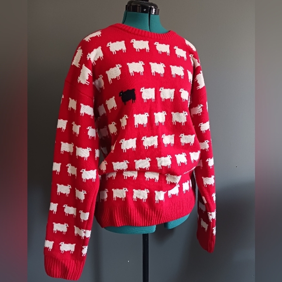 Warm & Wonderful Sweaters - Vintage Warm & Wonderful LONDON 1979" Diana Edition" Wool Sheep Sweater Size M